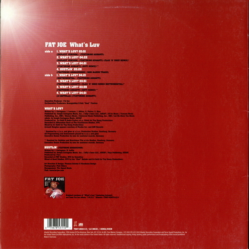 [12inch] FAT JOE FEAT ASHANTI [ WHAT'S LUV ] ( ATLANTIC 53110 )