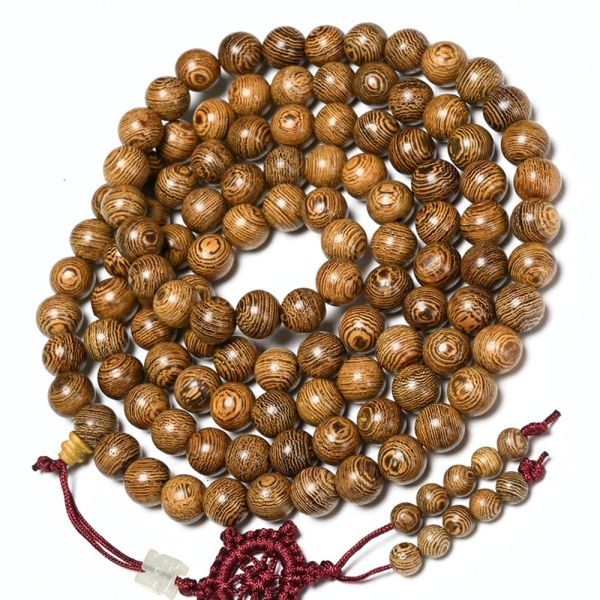 [EasternStar] 海外発送 南アフリカ ウェンジ ブレスレット お守り 数珠 念珠 木珠 10mm 108玉_画像2