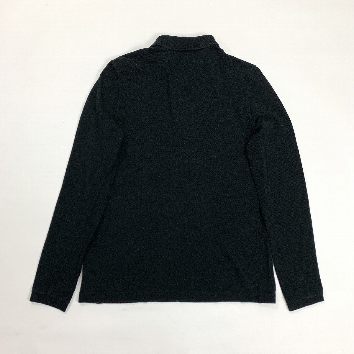 LACOSTE ラコステ 長袖ポロシャツ 綿 コットン 黒 ブラック 40 YC536_画像8