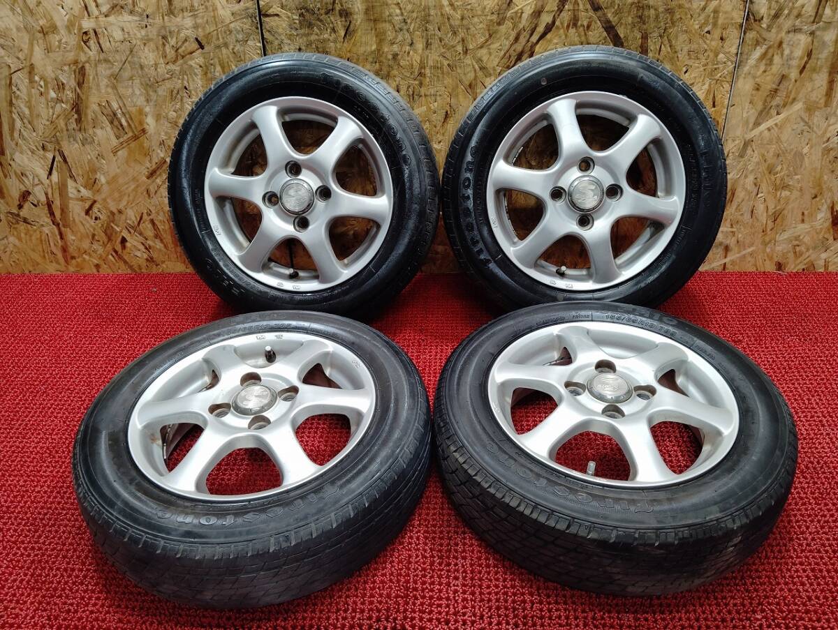 SIBILLA シビラ DJ 13x4J OFF43 PCD100 4H FIRESTONE ファイアストン FR10 155/65R13 売切!!