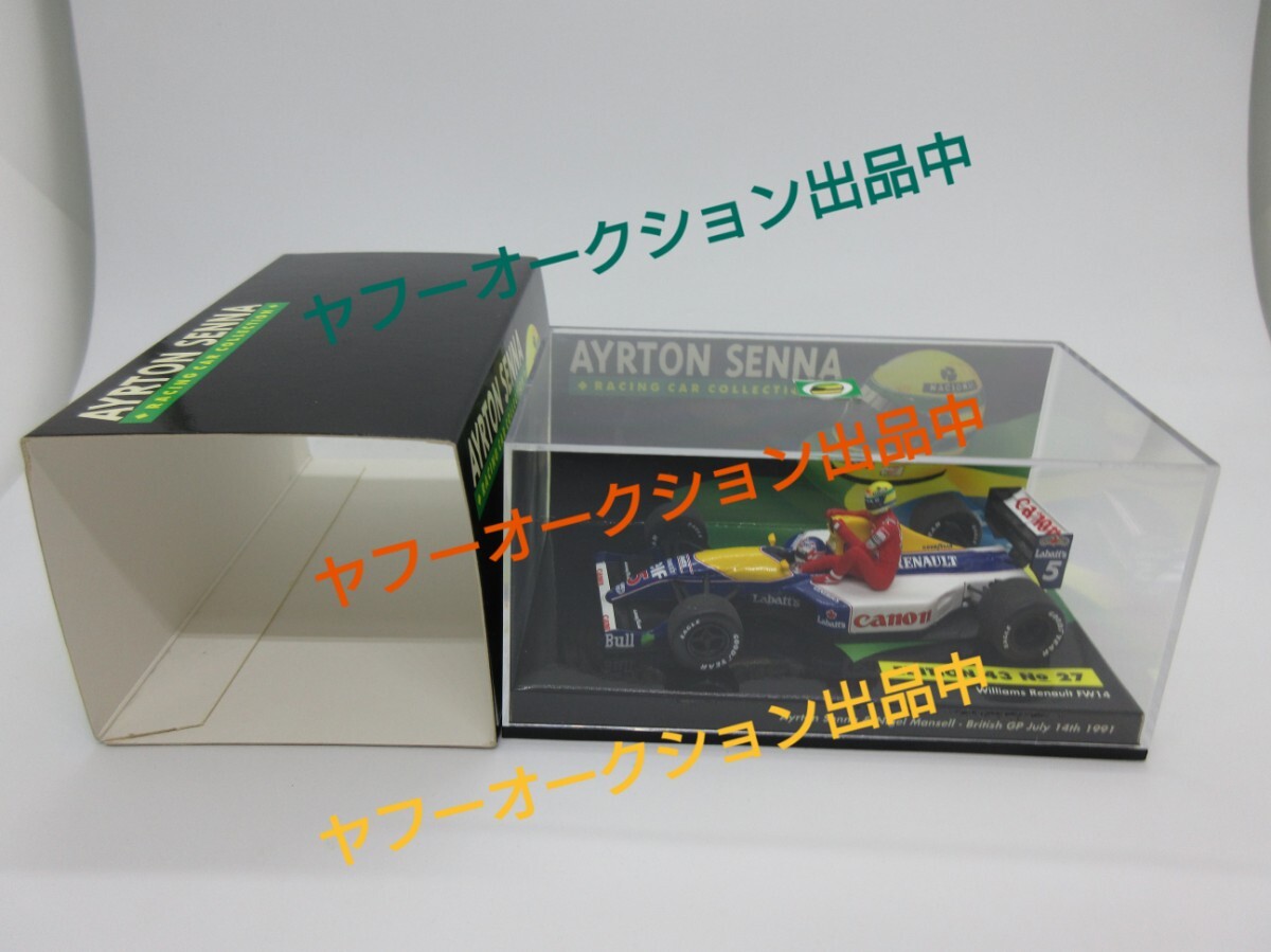 1/43 PMA ウィリアムズ ルノー FW14 N.マンセル イギリスGP 1991年　ライド オン アイルトン・セナ セナコレクション No27 ミニチャンプス_画像1