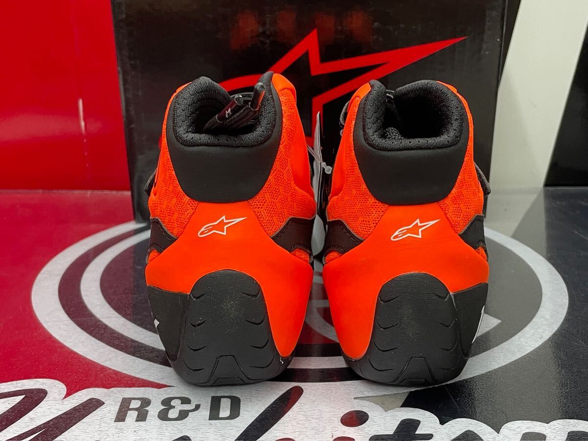 #LBGJ 新品 未使用 元箱小傷品 アルパインスターズ TECH-1 K V2 SHOES 27120221142 BLACK ORANGE FLUO WHITE