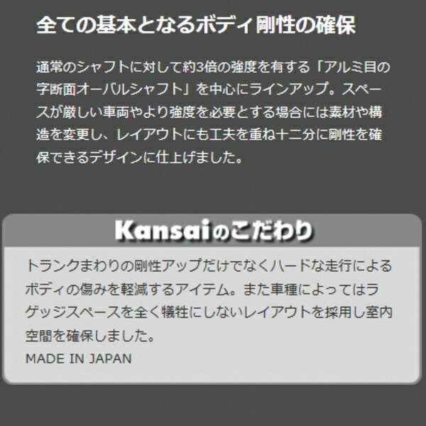 Kansaiサービス ストラットタワーバーR用 GRB/GVBインプレッサWRX STI 07/10~_画像2