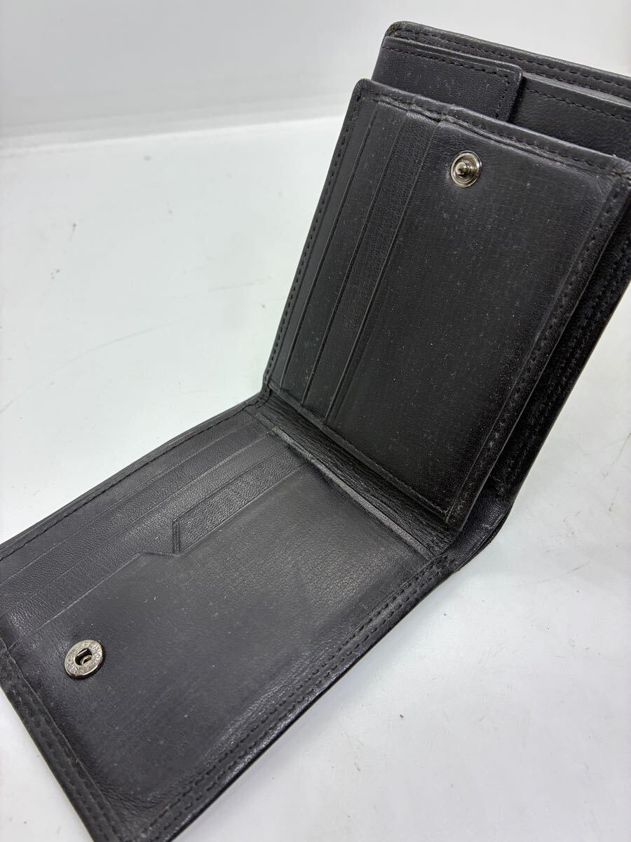 VALENTINO GARAVANI レザー 二つ折り財(cái)布 ブラック