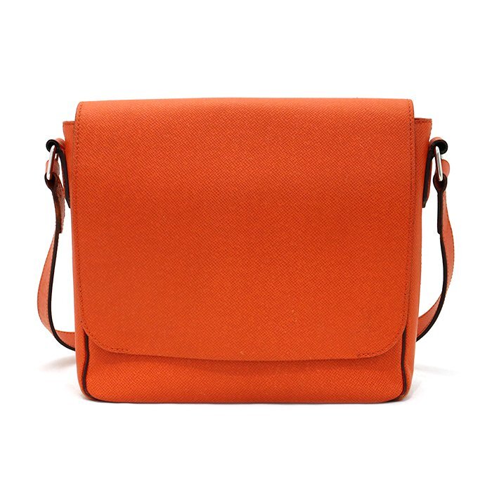 ルイヴィトン(Louis Vuitton) ロマンPM M30618 ショルダーバッグ タイガ レザー オレンジ シルバー金具 メッセンジャーバッグ 斜め掛け 鞄