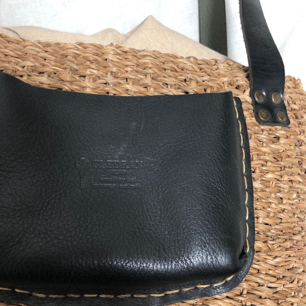 CLEDRAN/クレドラン　かごバッグ＊ポケット：黒_画像9