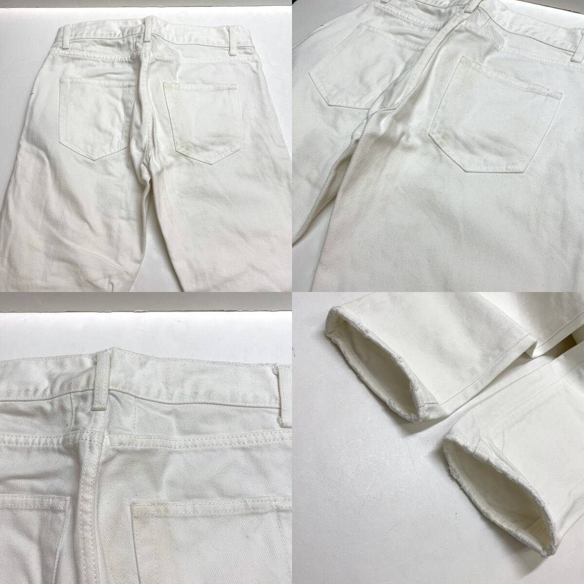 tu135 SAINT LAURENT サンローラン ホワイト ジーンズ デニム メンズ サイズ28 ※中古