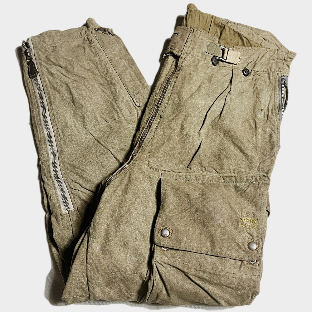 博物館級(jí)! 40's ドイツ空軍 ルフトバッフェ ブラウン シャンブレー チャンネル パンツ luftwaffe german army channel pant ジャーマン 著
