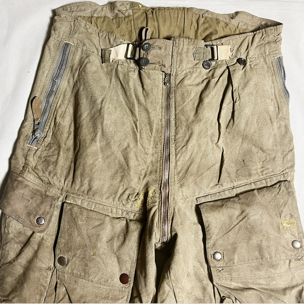 博物館級(jí)! 40's ドイツ空軍 ルフトバッフェ ブラウン シャンブレー チャンネル パンツ luftwaffe german army channel pant ジャーマン 著
