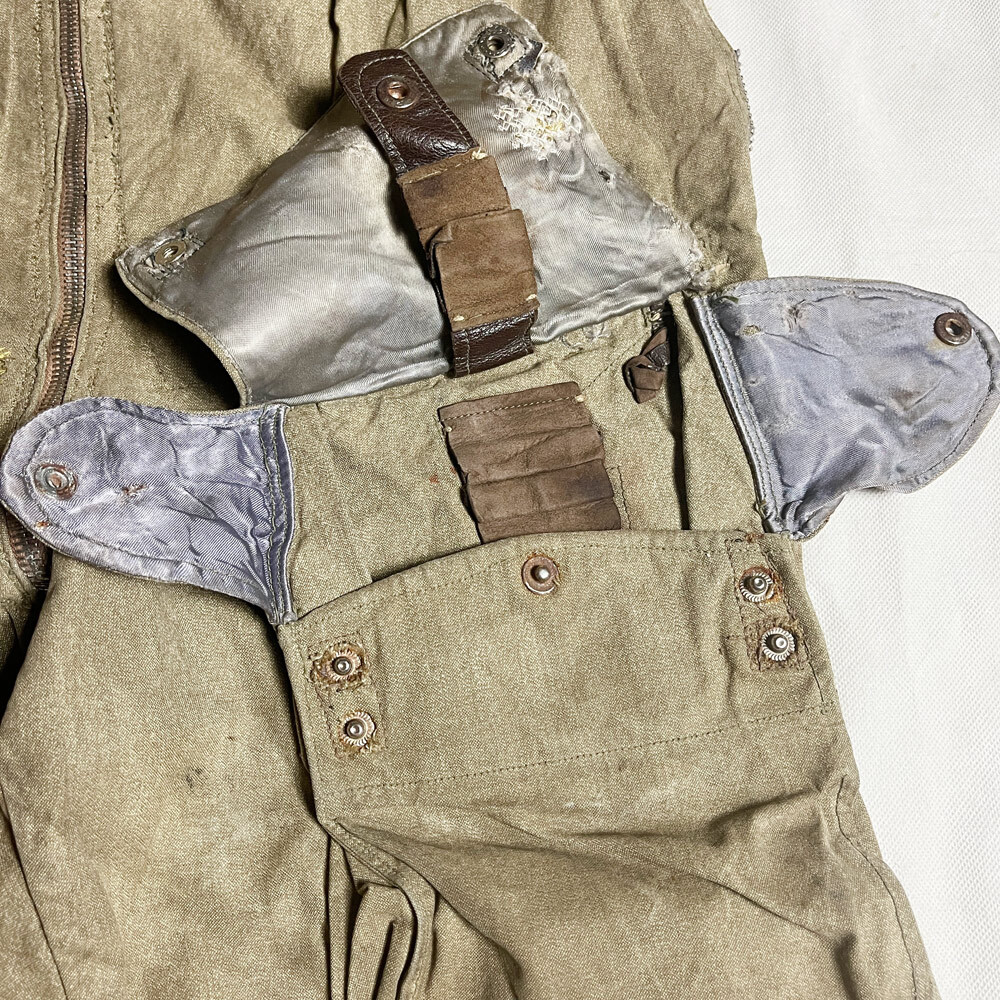 博物館級(jí)! 40's ドイツ空軍 ルフトバッフェ ブラウン シャンブレー チャンネル パンツ luftwaffe german army channel pant ジャーマン 著