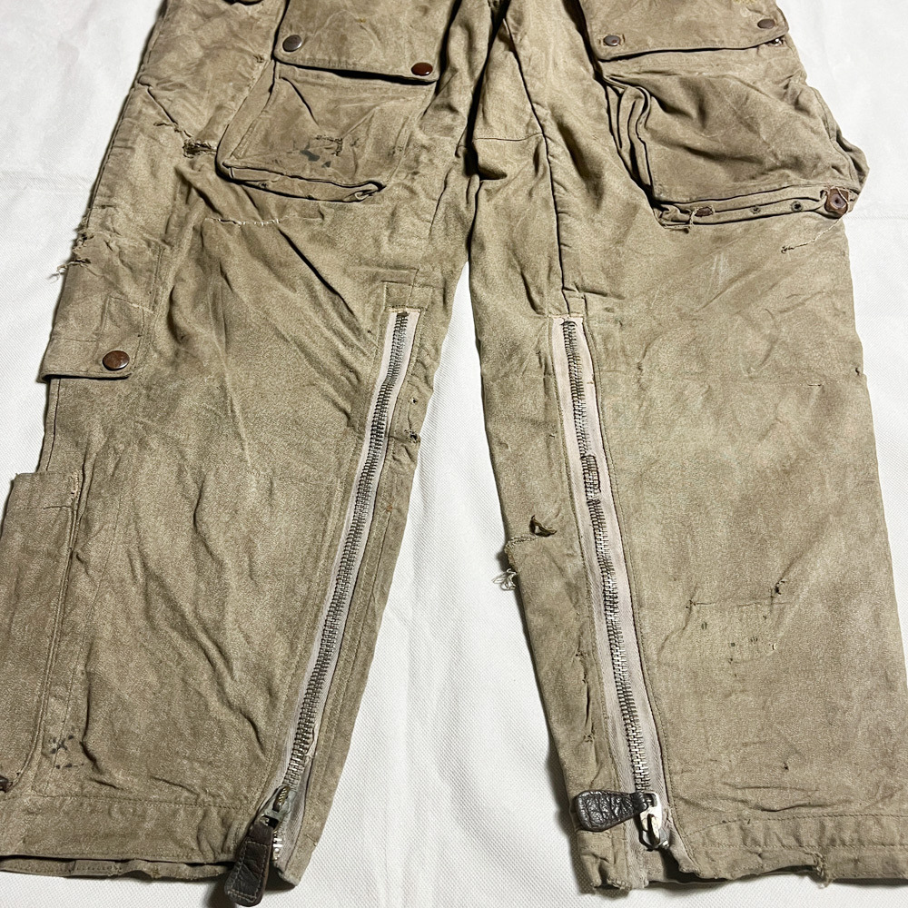 博物館級(jí)! 40's ドイツ空軍 ルフトバッフェ ブラウン シャンブレー チャンネル パンツ luftwaffe german army channel pant ジャーマン 著