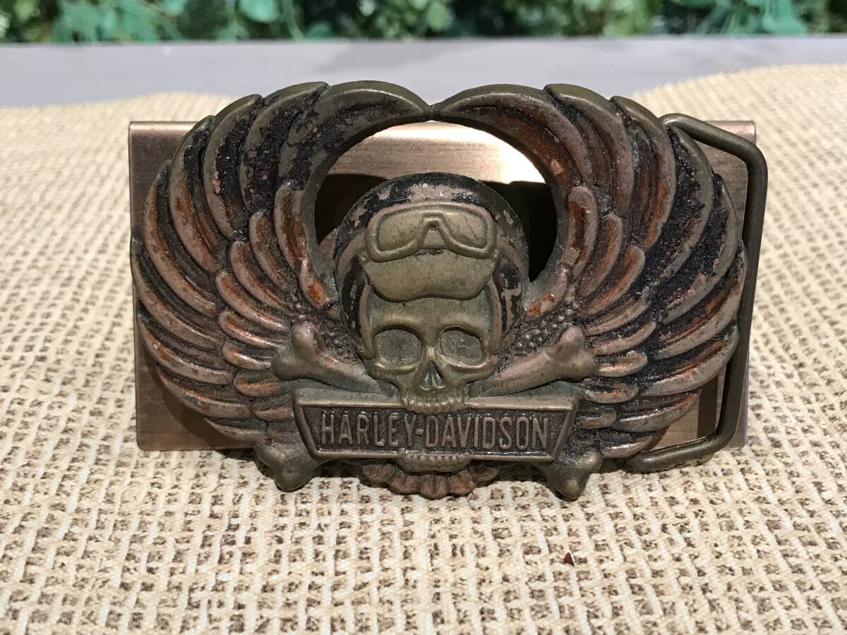 a//Q0079n[ Vintage ]ba long фирма 70'S Harley Davidson латунный пряжка 110g