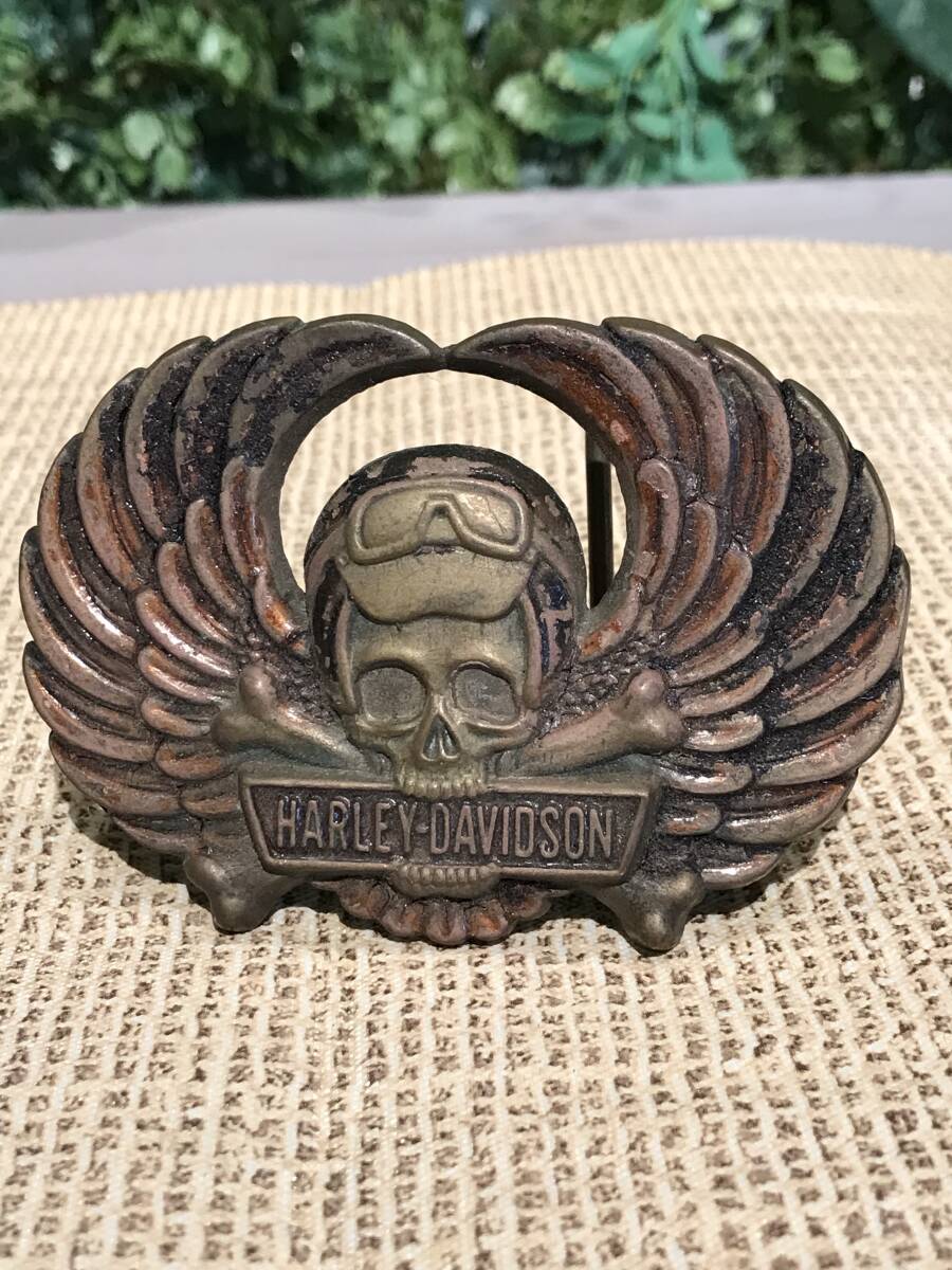a//Q0079n[ Vintage ]ba long фирма 70'S Harley Davidson латунный пряжка 110g