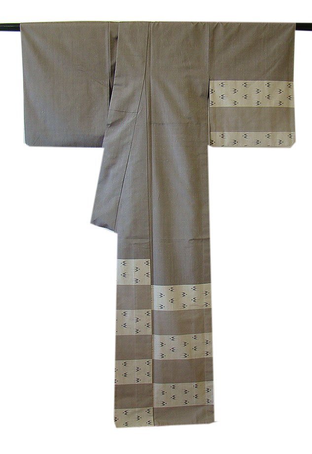 時代屋 裄66.3cm 単衣 着物通 生紬 附下げ 訪問着 正絹 仕立上り 154cm~160cm TT1095_画像7