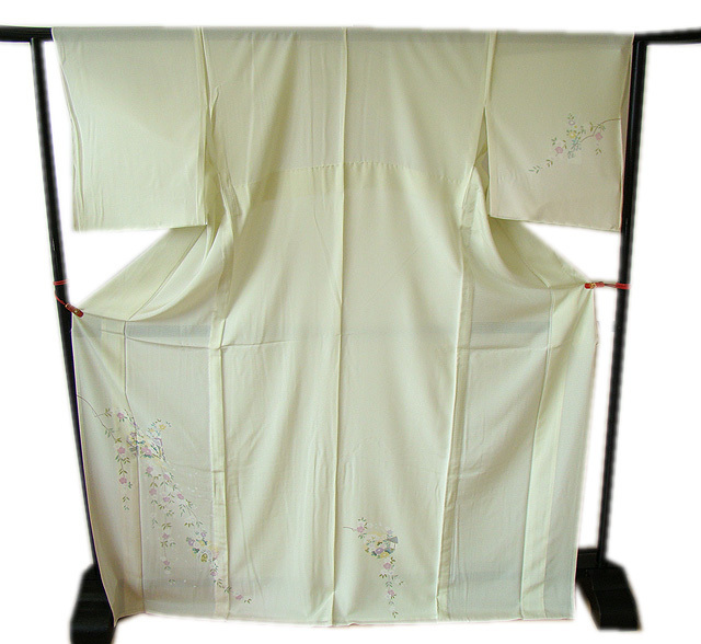 時代屋 新品 當?shù)晔肆?裄69.0ｃｍ 夏物 ロング寸 駒絽 訪問著 正絹 未使用 160cm～168cm Ｈｓ278
