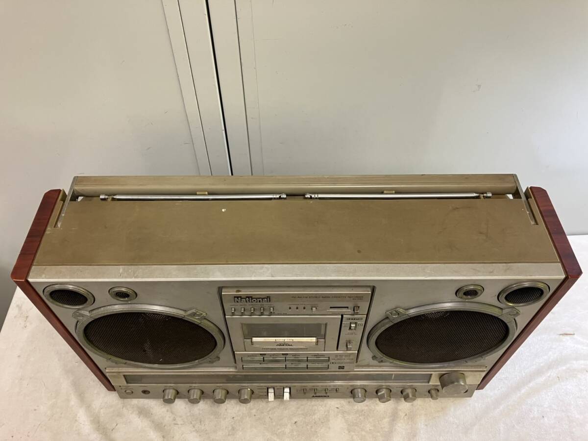 (106)National National стерео магнитола RX-7000 FM AM радио кассета магнитофон подлинная вещь Showa Retro текущее состояние товар электризация не проверка 