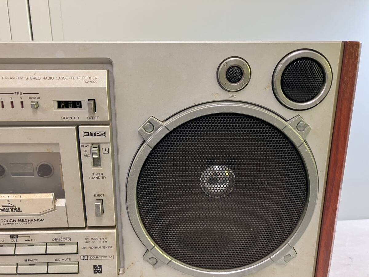 (106)National National стерео магнитола RX-7000 FM AM радио кассета магнитофон подлинная вещь Showa Retro текущее состояние товар электризация не проверка 