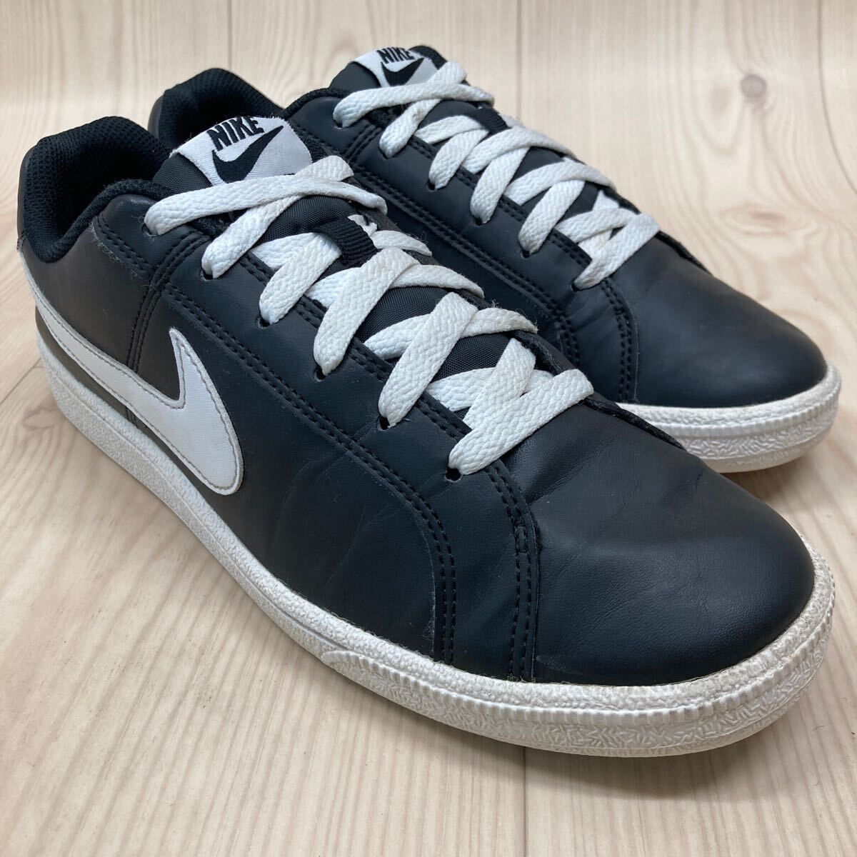 N11 FN-250530-305 NIKE ナイキ CORT ROYALE コートロイヤル ローカットスニーカー カジュアルスニーカー ブラック ホワイト メンズ 25.5cm