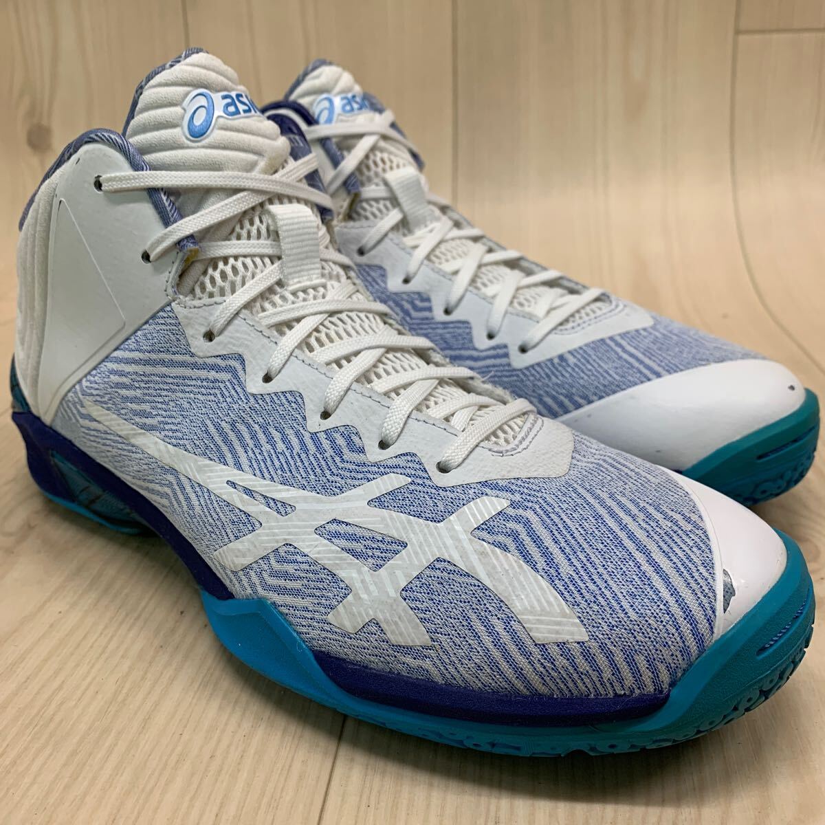 K329KT-250529-91 asics アシックス GELBURST 22 ゲルバースト22 バスケットボールシューズ バッシュ ブルー系 メンズ 25cm 