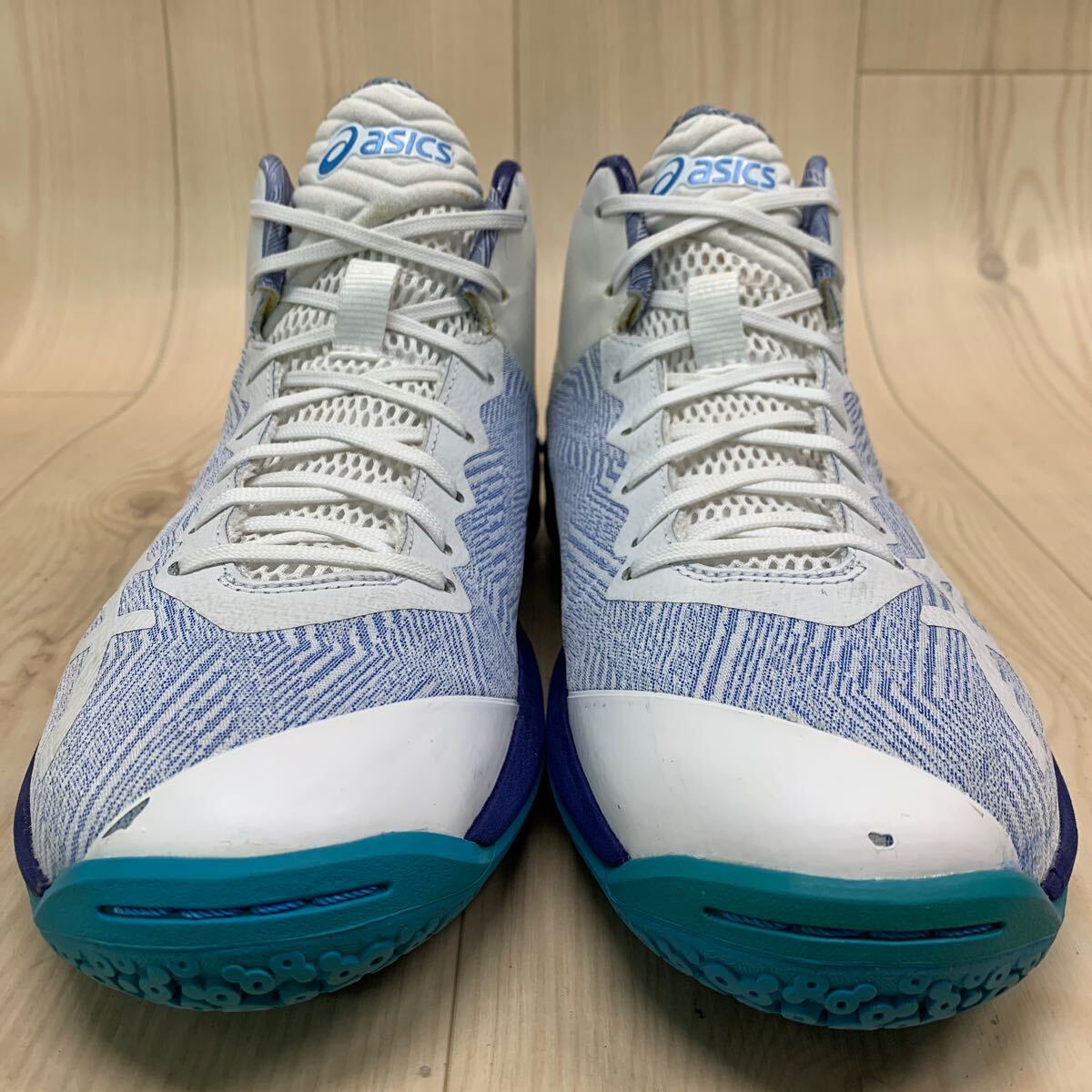 K329KT-250529-91 asics アシックス GELBURST 22 ゲルバースト22 バスケットボールシューズ バッシュ ブルー系 メンズ 25cm 