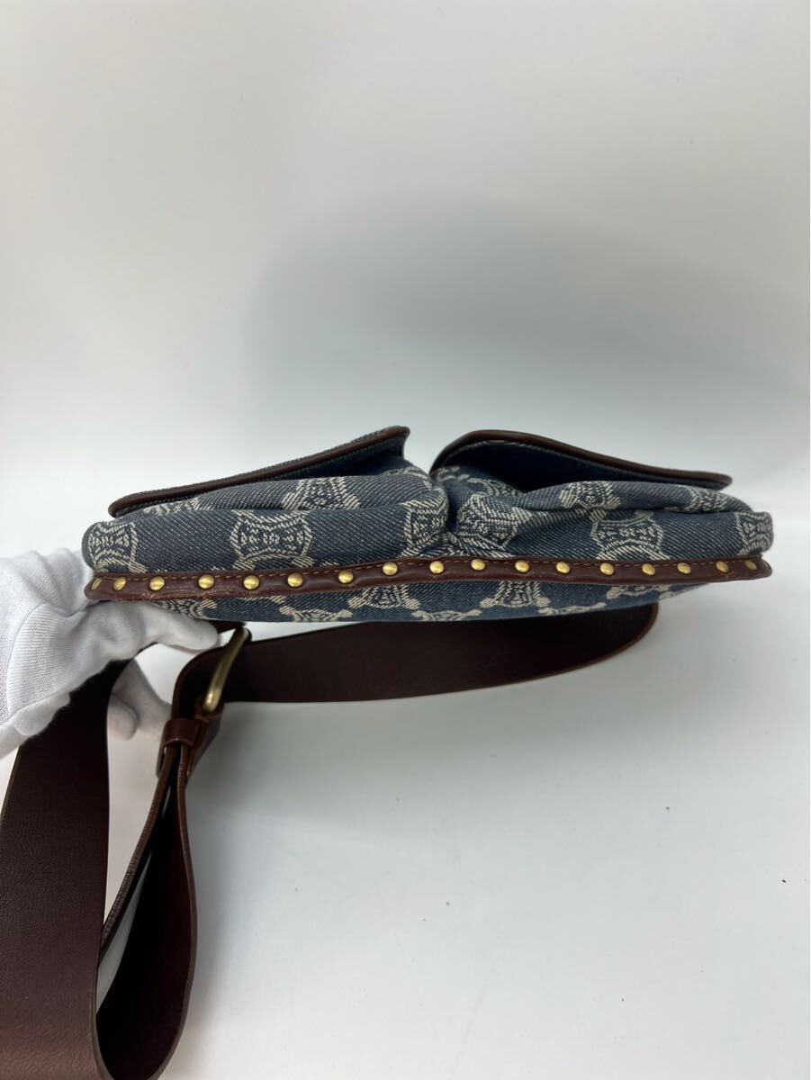 【美品】CELINE セリーヌ　マカダム　デニム　トリオンフ　ウエストバッグ　