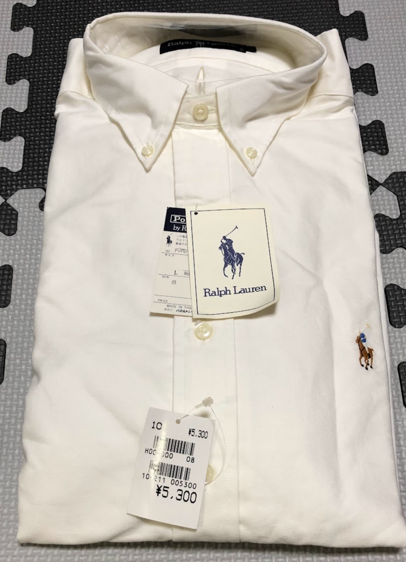 Polo Ralph Lauren ポロ ラルフローレン 長袖 シャツ Lサイズ ★未使用?タグ付き★ ホワイト