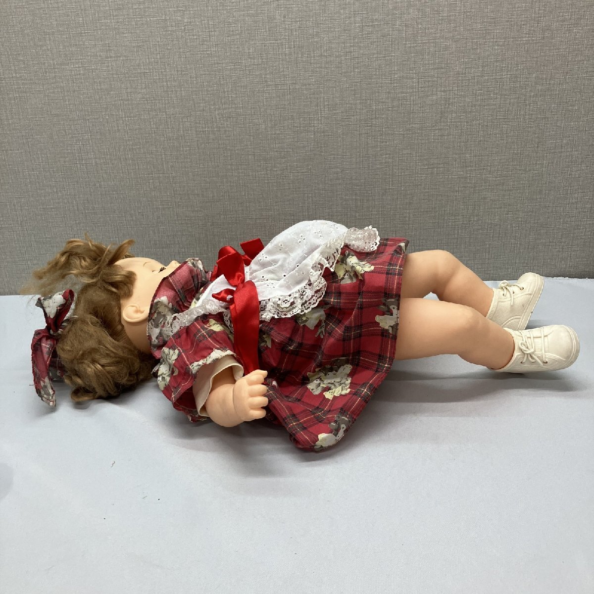 △ アンティークドール オオイケ とっても大きな女の子 ビーズちゃん 抱き人形 抱っこ人形 昭和レトロ ヴィンテージ 1.98kg