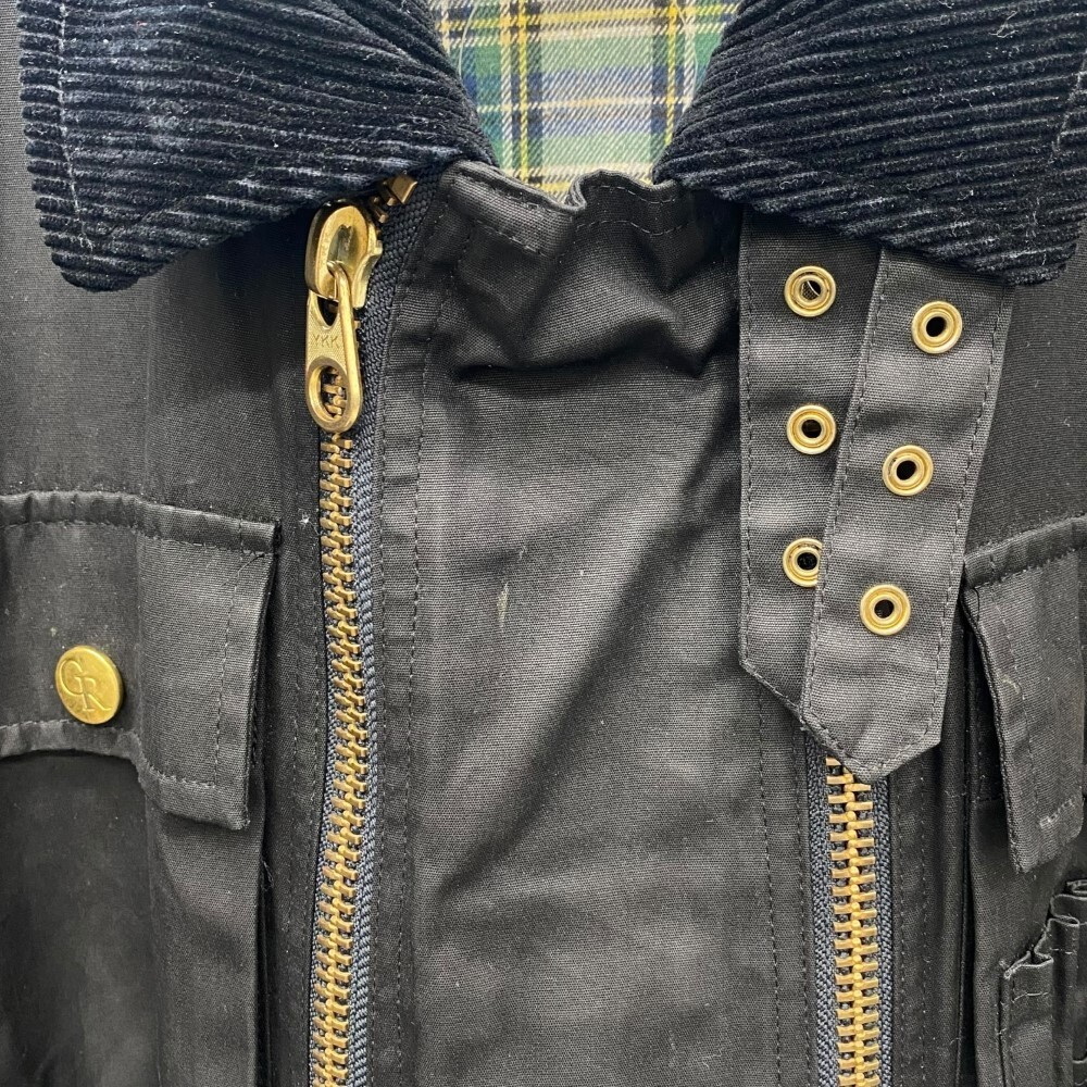 GENERAL RESEARCH 1998 Parasite Twin Zip Riders Jacket Mサイズ チャコール ネイビー STYLE365 ジェネラルリサーチ オイルド ジャケット