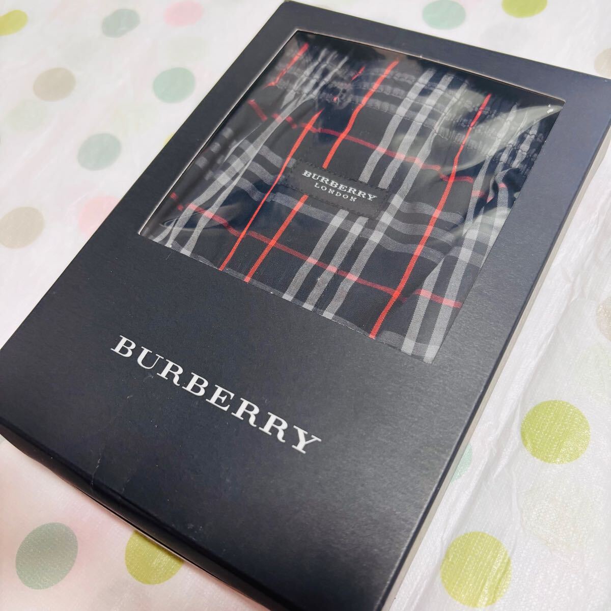 【人気柄】新品/BURBERRY/LLサイズ/トランクス/バーバリー/下着/メンズ/綿100%/未使用/正規品/紳士用/インナー/ノバチェック/紺色ネイビー_画像1