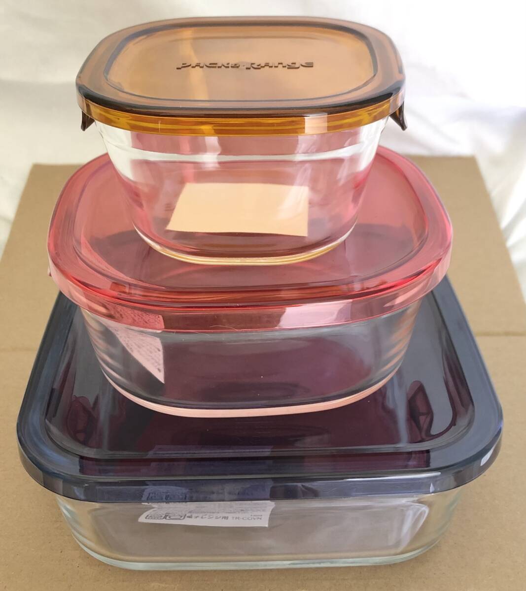 iwaki(イワキ) 耐熱ガラス 保存容器 パック&レンジ 12個セット（3色 大3 中6 小 3）ショップチャンネル レシピあり_画像3