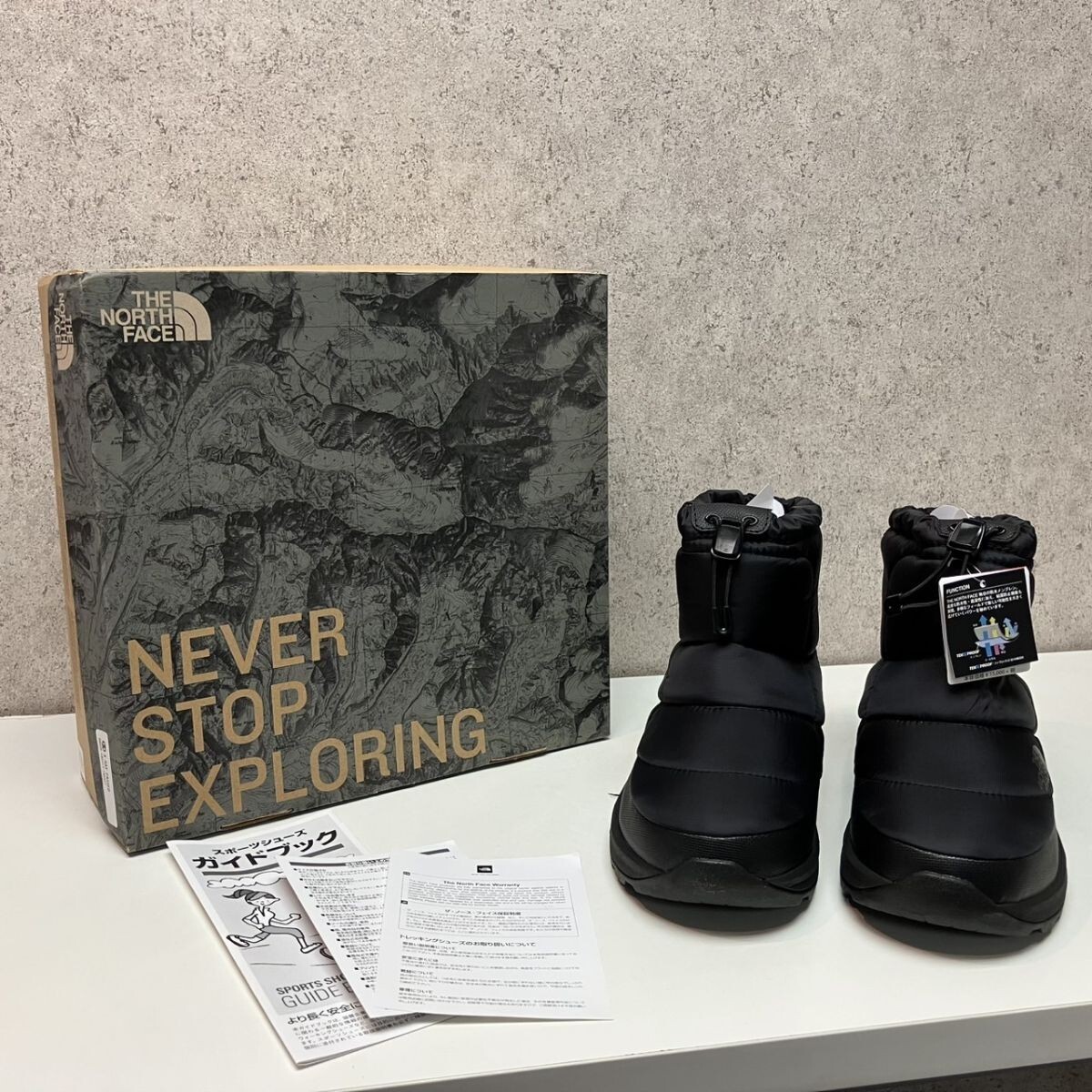 〇Z419-P2-631 THE NORTH FACE ノースフェイス Nuptse Bootie WP VI Short NF51874 ヌプシブーティ ウォータープルーフ ブラック 25cm OA