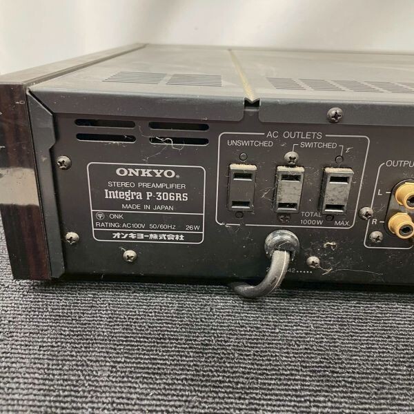 N605-O60-1401 ONKYO オンキョー プリアンプ Integra P-306RS コントロールアンプ 音響機(jī)器 オーディオ機(jī)器 ステレオ 家電 通電ok OA