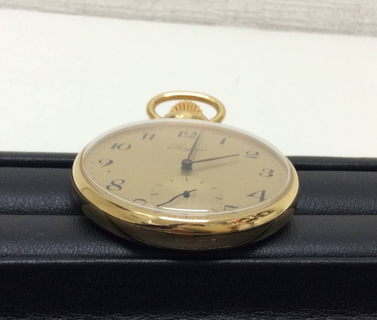#2668 LONGINES Longines small second карманные часы механический завод Gold цвет античный работа * фотография . подтвердите пожалуйста 