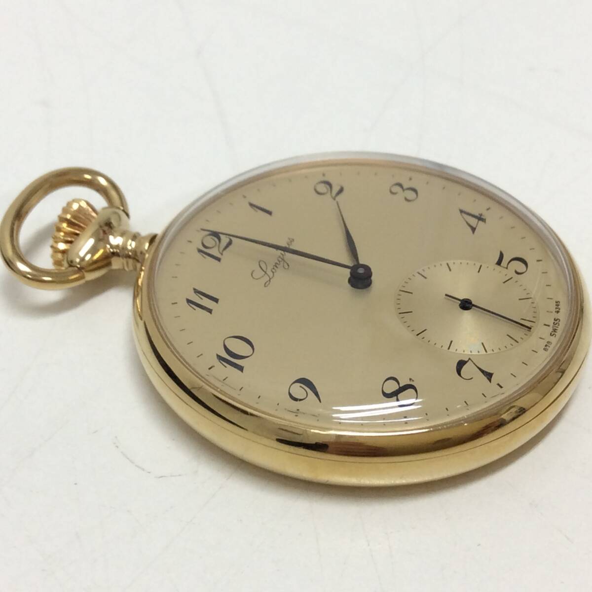 #2668 LONGINES Longines small second карманные часы механический завод Gold цвет античный работа * фотография . подтвердите пожалуйста 
