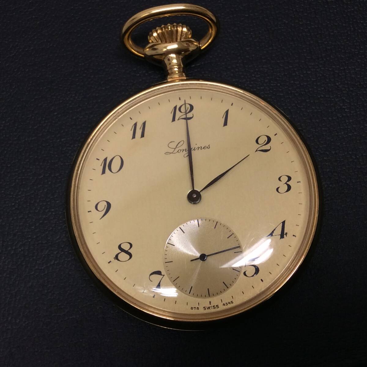 #2668 LONGINES Longines small second карманные часы механический завод Gold цвет античный работа * фотография . подтвердите пожалуйста 