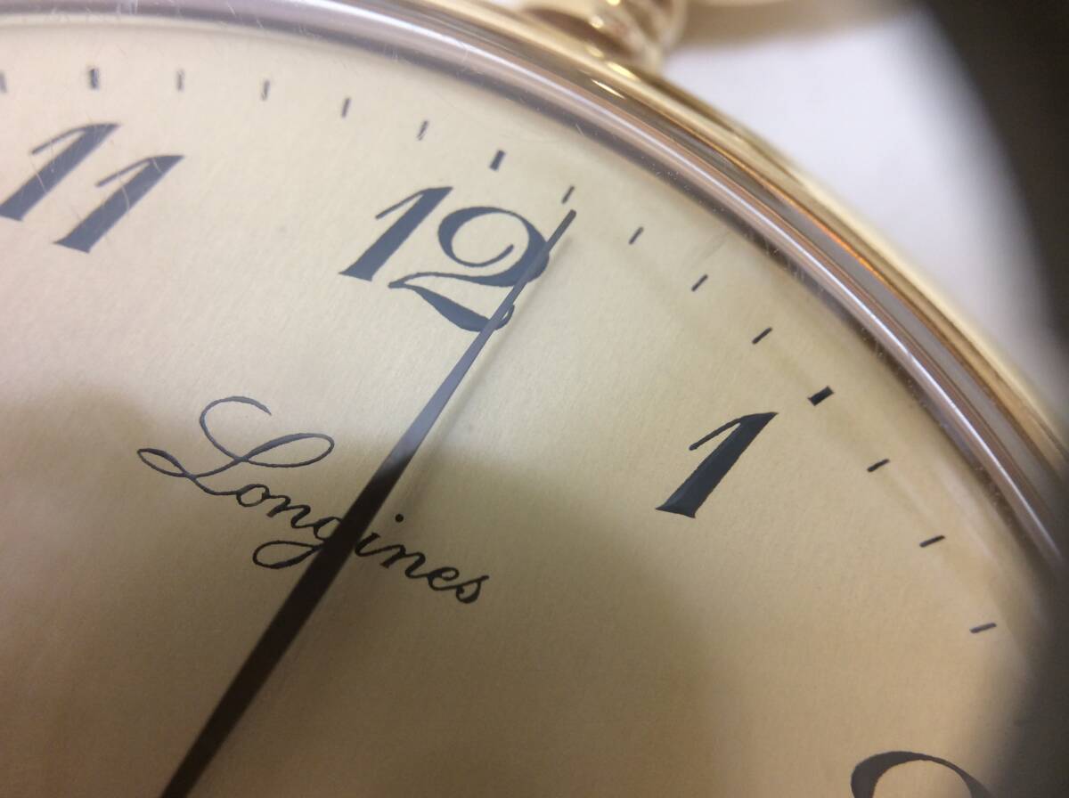#2668 LONGINES Longines small second карманные часы механический завод Gold цвет античный работа * фотография . подтвердите пожалуйста 