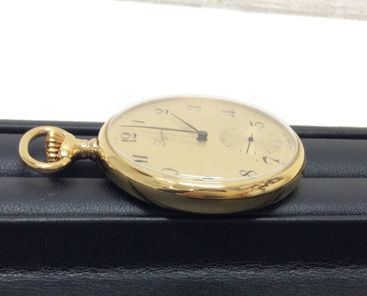 #2668 LONGINES Longines small second карманные часы механический завод Gold цвет античный работа * фотография . подтвердите пожалуйста 