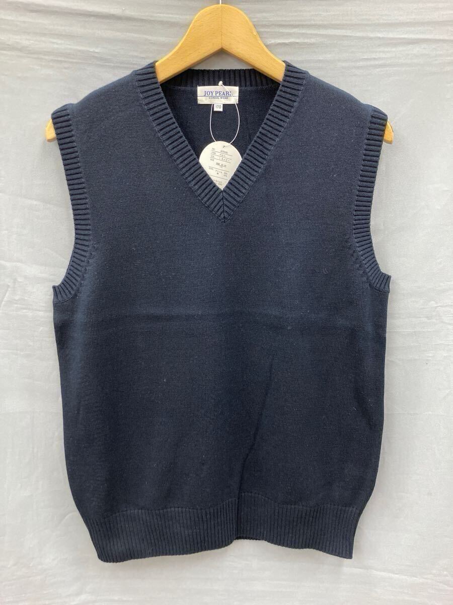 31-24 Catch 制服 ノースリーブ セーター ベスト 170 サイズ ネイビー スクール ユニフォーム ニット 學(xué)生服 紺