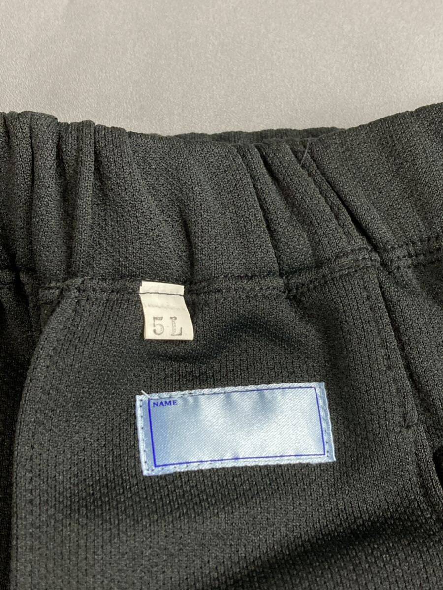 21-23 メーカー不明 體操服 短パン 5Lサイズ ブラック スポーツ ウェア 短パン ハーフ パンツ ジャージ 體操著 コスプレ 昭和 レトロ 黒