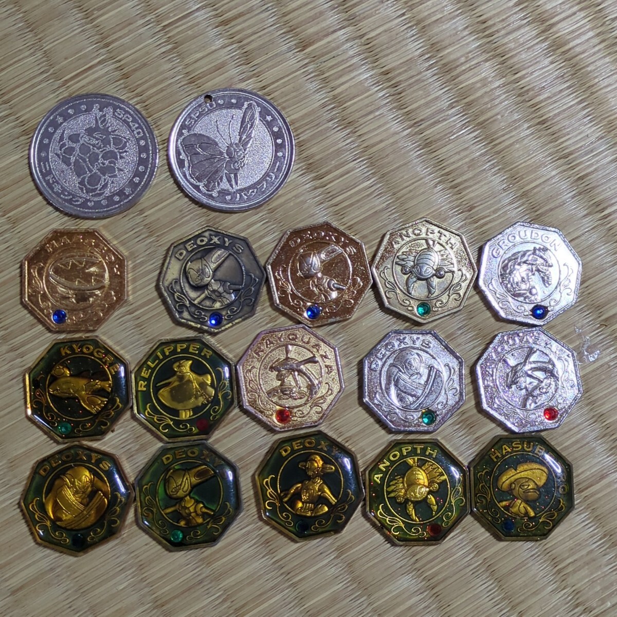 ポケットモンスター　アドバンスジェネレーション　コイン　メダル　まとめ　當(dāng)時(shí)物　デオキシス　ニドキング　レックウザ　カイオーガ