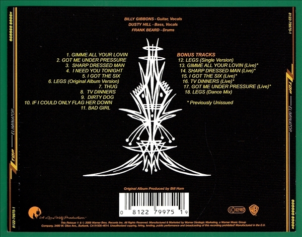 《ELIMINATOR》(1983)【1CD】∥ZZ TOP∥≡
