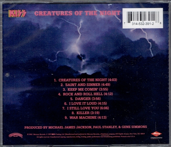 《CREATURES OF THE NIGHT》(1982)【1CD】∥KISS∥≡