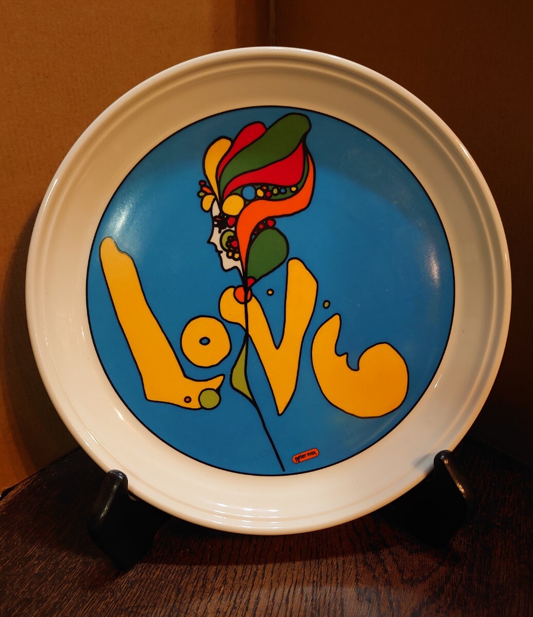 [ Peter * Max Peter Max]~LOVE* plate 25.5cm]IROQUOIS(ikoroi фирма )USA