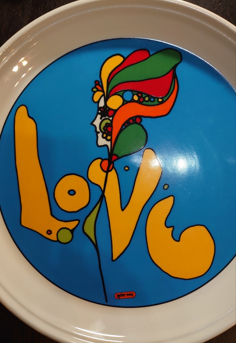 [ Peter * Max Peter Max]~LOVE* plate 25.5cm]IROQUOIS(ikoroi фирма )USA