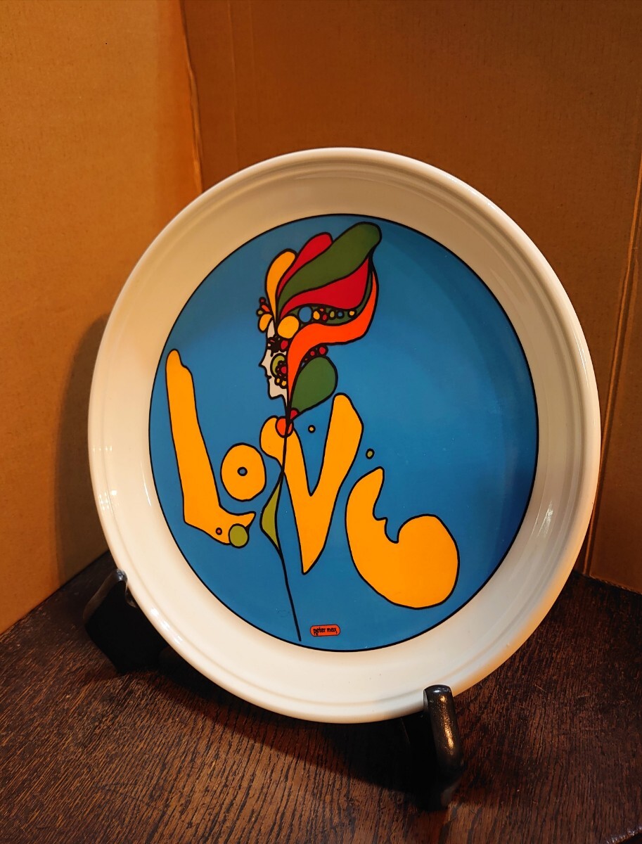 [ Peter * Max Peter Max]~LOVE* plate 25.5cm]IROQUOIS(ikoroi фирма )USA