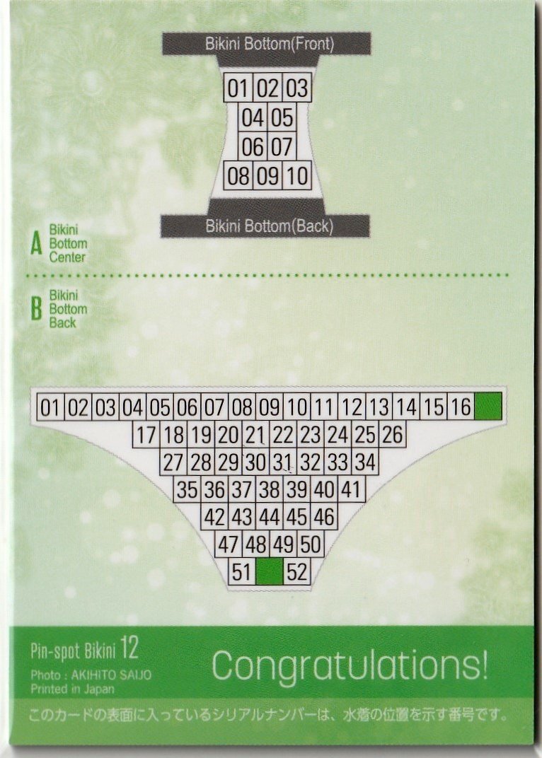 [Hit's не груша один цветок Vol.3]49/52 булавка spo бикини карта 12( хлеб ti задний .. часть ) коллекционная карточка 