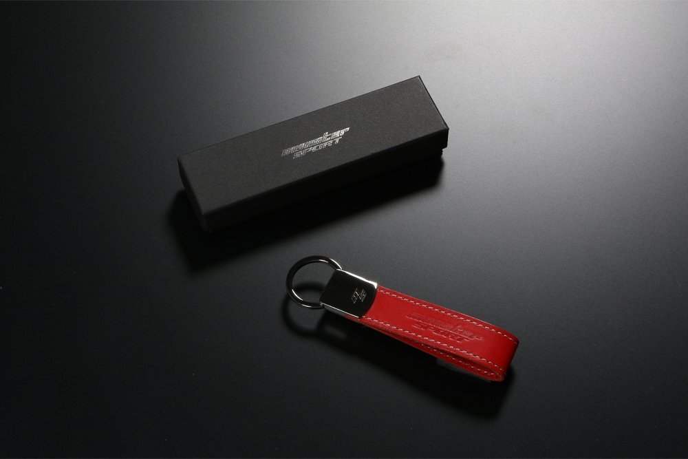 Monster Sport モンスタースポーツ MONSTER レザーキーホルダー レッド