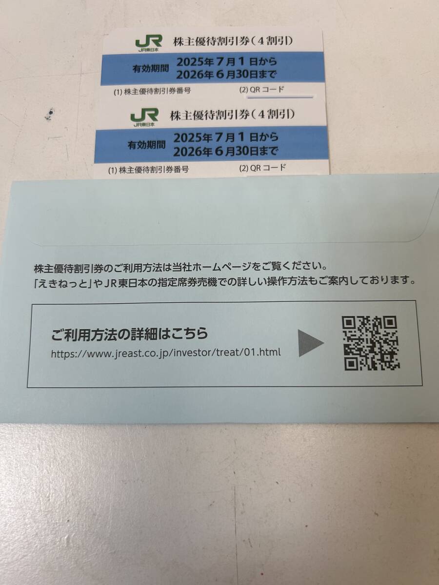 JR東日本　株主優(yōu)待割引券（4割引き）?。裁丁∮袆科谙蓿?025年7月1日から2026年6月30日