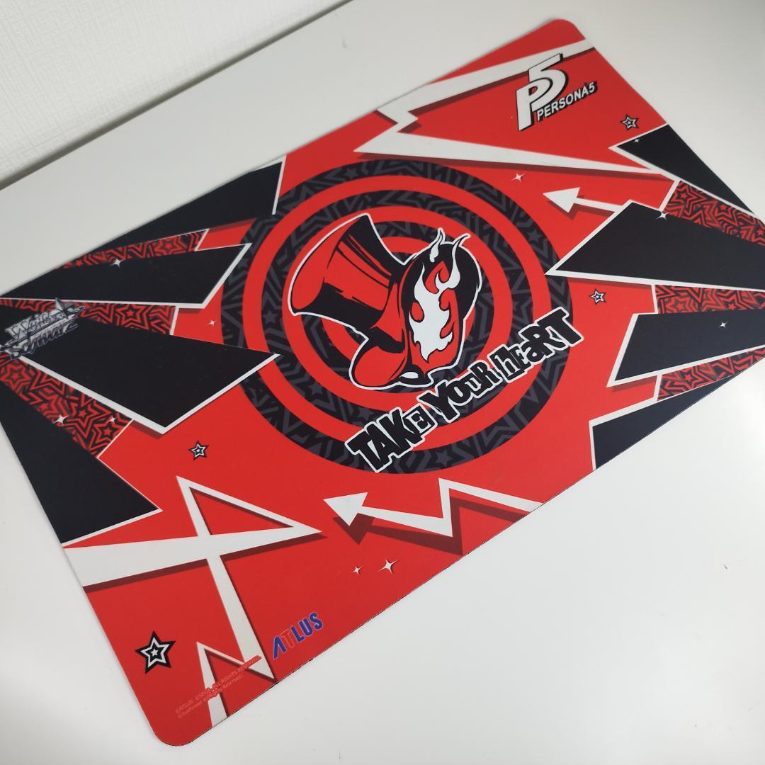 ペルソナ5 プレイマット 英語版 カートン特典 予告状 ペルソナ5 プレイマット 英語版 P5 ロゴ カートン特典 persona5