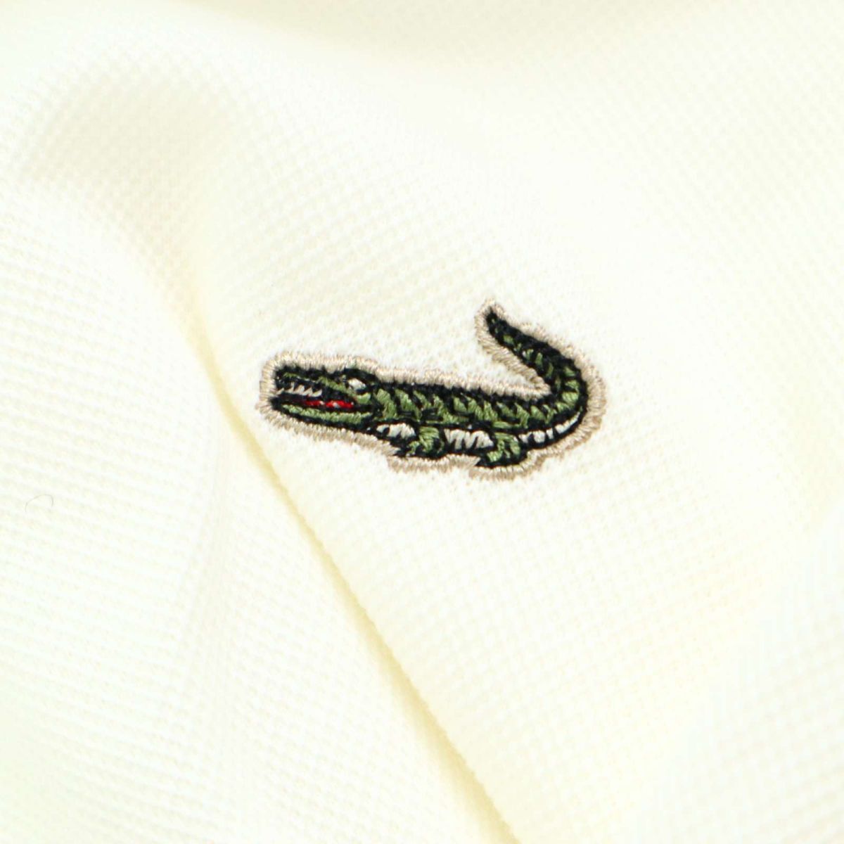 CROCODILE クロコダイル 春夏 ワニ刺繍 鹿の子★ 半袖 ポロシャツ Sz.LL メンズ 白 大きいサイズ 日本制　C5T05315_5#D